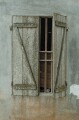 Window of a typical Vietnamese rural building with cat, Ninh Binh