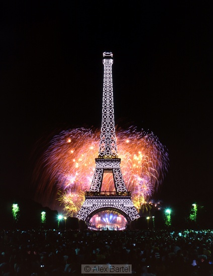 Fireworks, Eiffel Tower, Paris, France