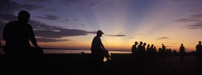 Sunrise on the Tonle Sap River, Phnom Penh