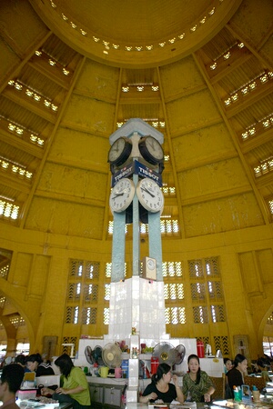 Art Deco Interior of Central Market, Phnom Penh, Cambodia
