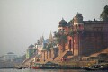 The Ganges river, Varanasi - Chet Singh Ghat in the early morning sun