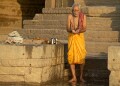 The Ganges river, Varanasi - preparing to bathe in the sacred waters