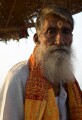 Sadhu on the Ghat by the Ganges at Varanasi, will bestow a blessing for 50 rupees