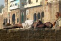 This old man lies meditating near the cremation fire. Is he a flesh-eating Agori or a simple ascetic looking for purity far from the world of the living?