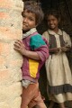 In the countryside near Varanasi: unsure whether they want to be in the photo or not?