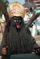 Dressed up as Kali to collect a rupee or two, by the Ganges, Varanasi